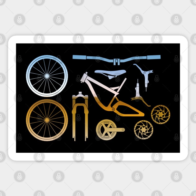 Bike parts Magnet by jjsealion